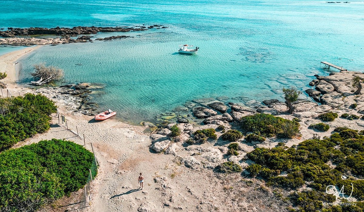 Pink sand beach of Elafonisi, Crete from top things to do in Crete