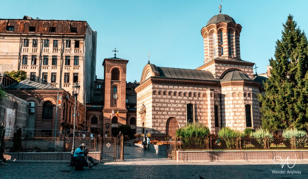 Biserica Sf. Anton, the oldest church in Bucharest, located in the heart of the Old Town.
