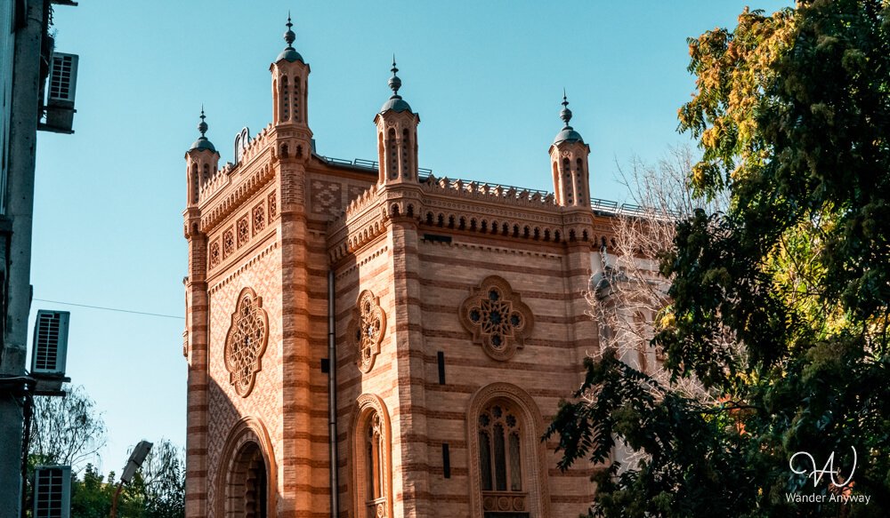 The Coral Temple in Bucharest, a historic synagogue with Moorish and Neo-Gothic design.