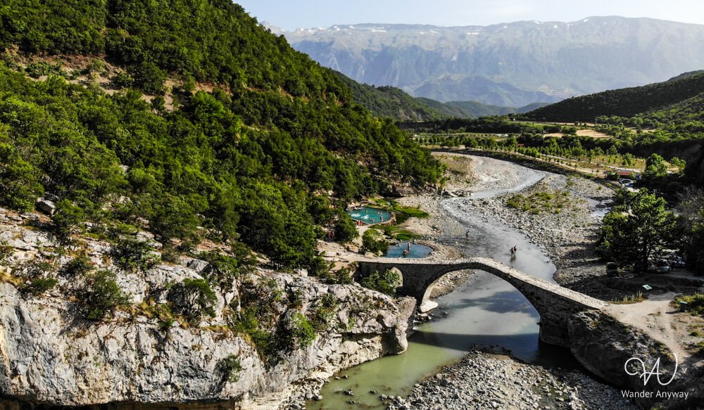 Ottoman bridge and Langarica Canyon near Benja Thermal Baths, Albania (a must on your Albania road trip itinerary)