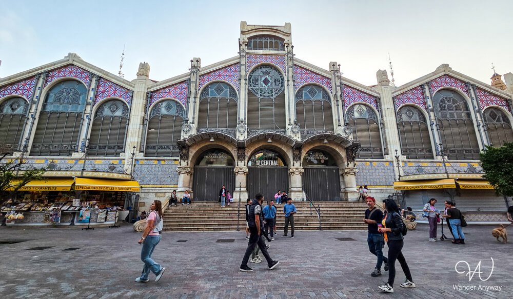 The Art Nouveau exterior of Mercado Central, one of the top things to do in Valencia.
