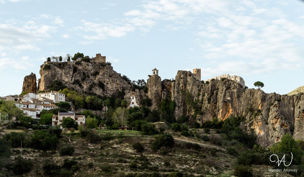 Mountain landscape surrounding Guadalest village in Costa Blanca.