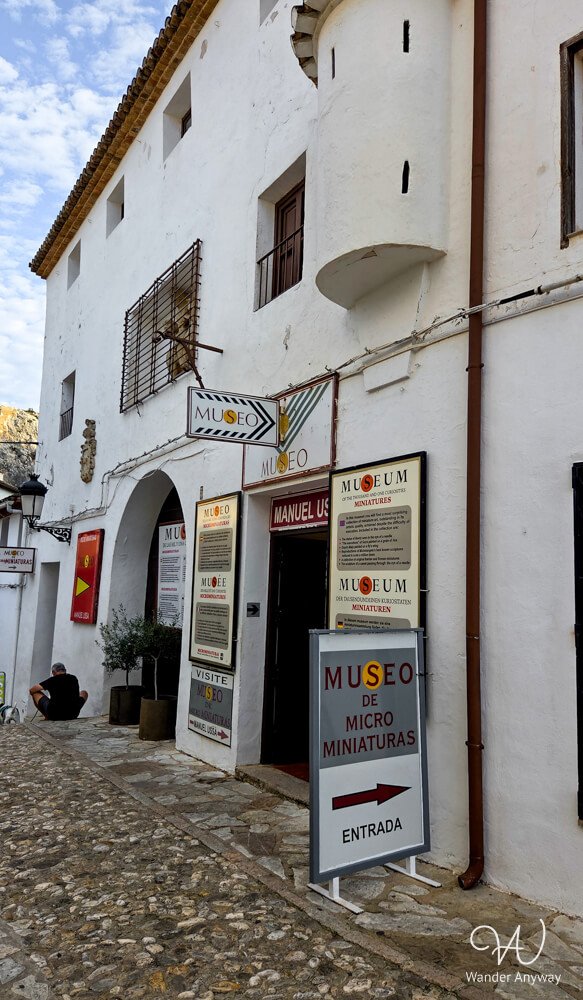 Entrance to one of the small museums in Guadalest village.