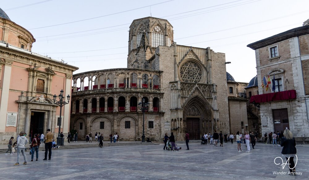 Plaza del Carmen in Valencia’s El Carmen district with cafe terraces.
