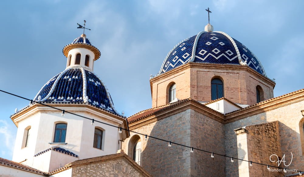 Church of Nuestra Señora del Consuelo with blue domes in Altea