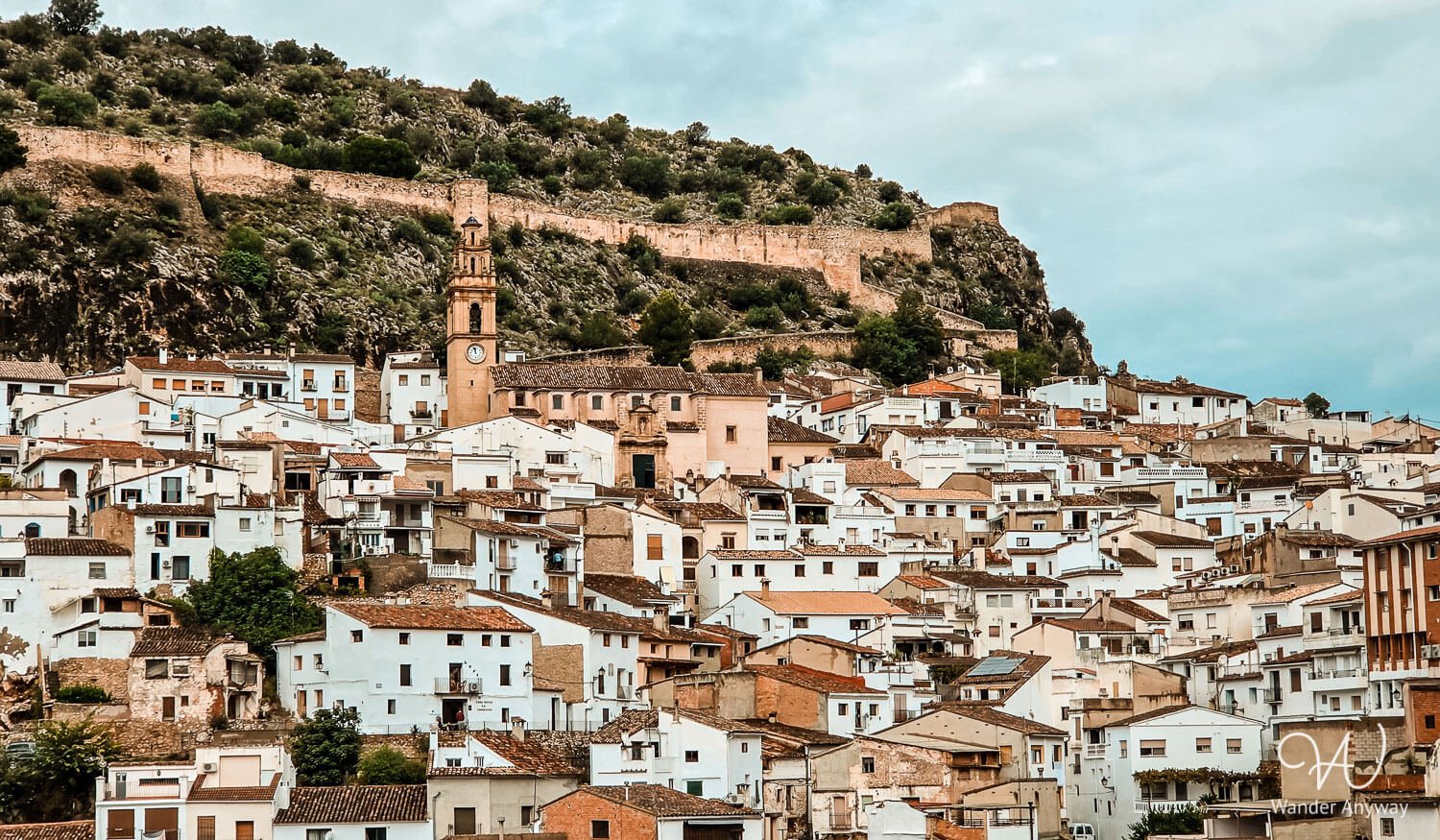 Panoramic view of Chulilla old town