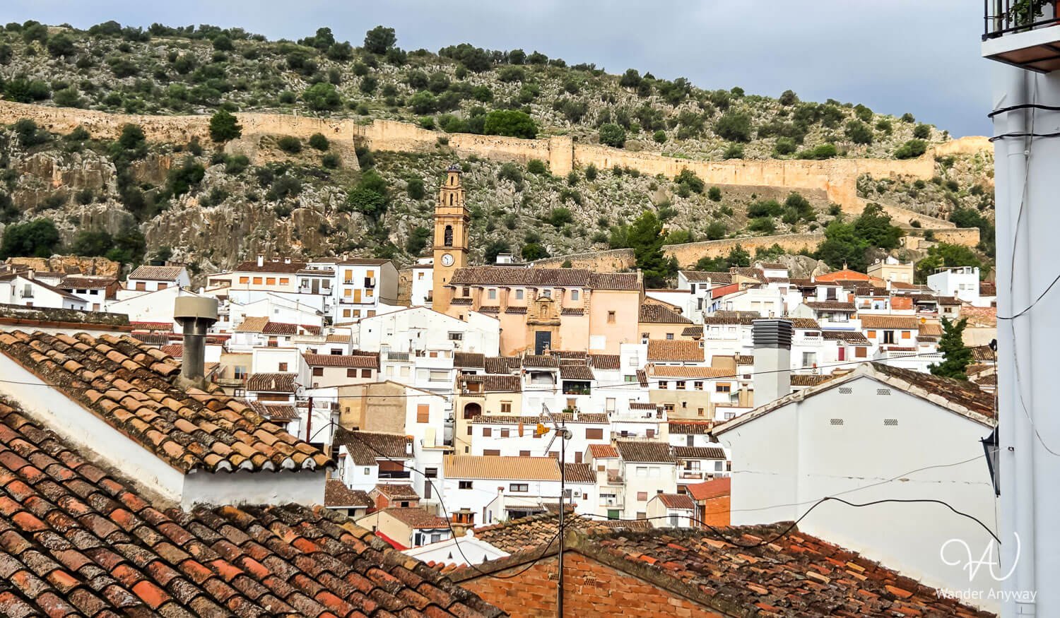 Rooftop view across Chulilla village