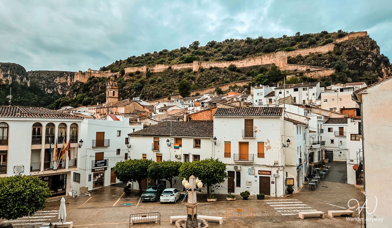 Main square in Chulilla village, Spain