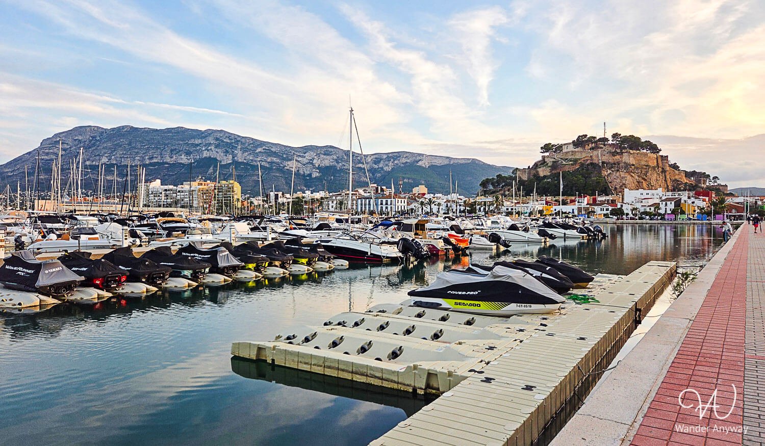Dénia marina and waterfront on the Costa Blanca in Spain