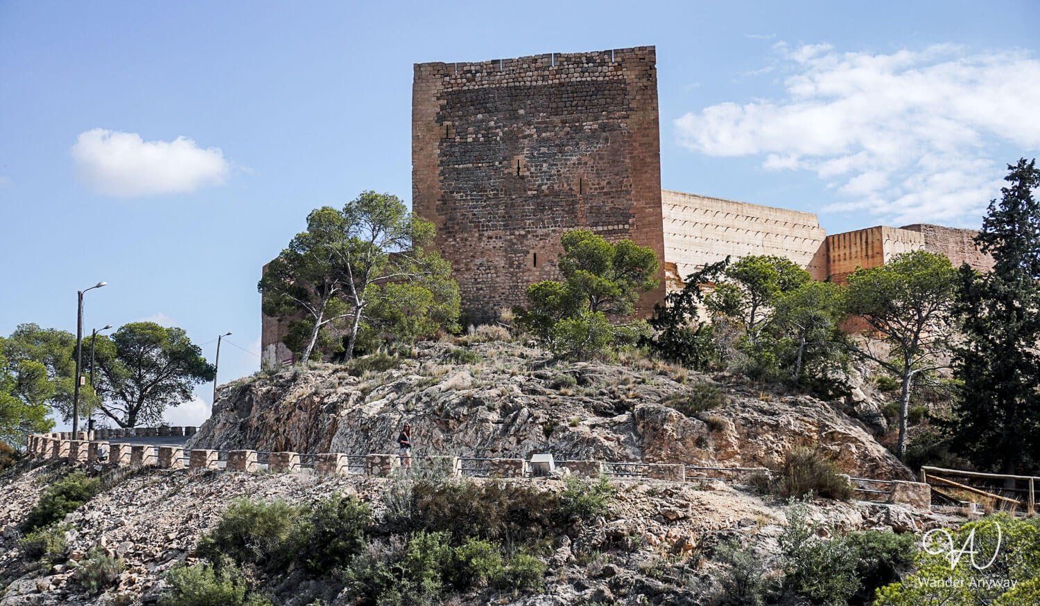 Mola Castle ruins near Novelda during our Valencia to Alicante road trip